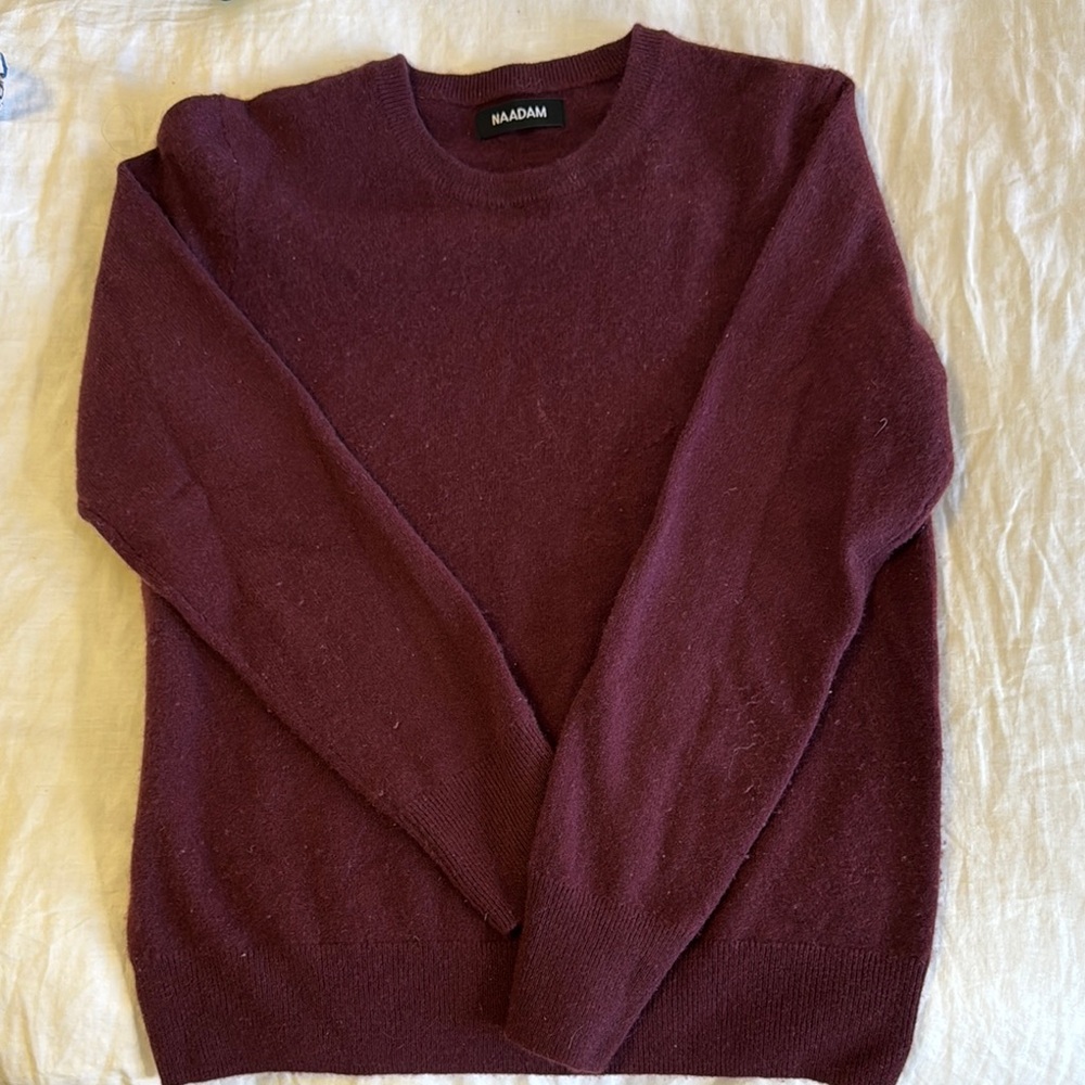 Naadam Burgundy Cashmere Sweater